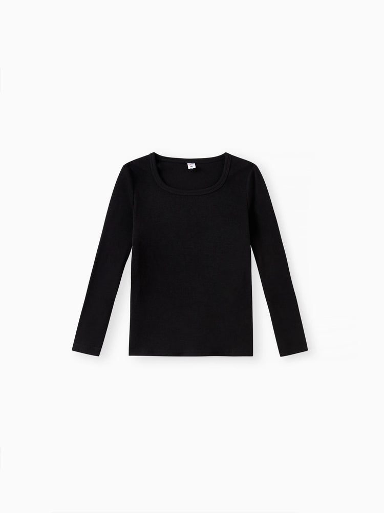 Tenues familiales assorties Ensembles coordonnés à carreaux noirs et rouges Ourlet fluide asymétrique rouge/noir