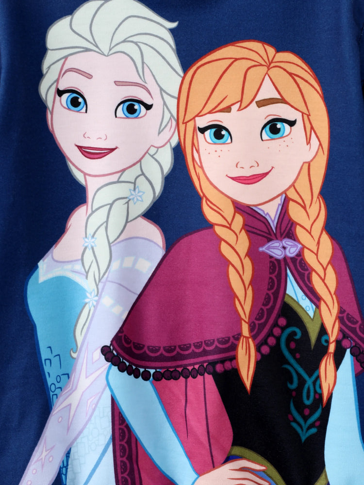 Disney Frozen Toddler Girl Elsa&Anna 2pcs Floral Flutter-sleeve Sweatshirt with Leggings Set DeepBlue