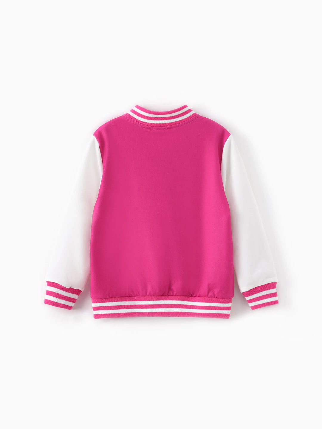 Barbie Outfit Mädchen Naia™ Buchstaben-Druck Farbblock Leichte Bomberjacke Rosé