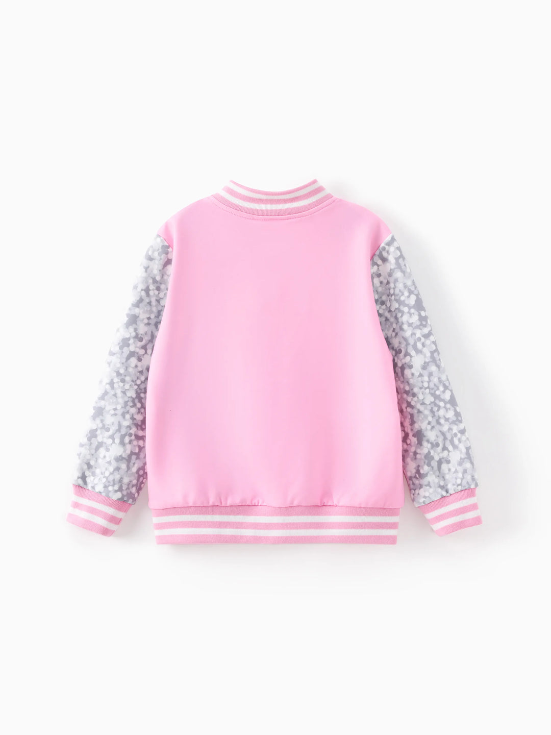 Barbie Outfit Mädchen Naia™ Buchstaben-Druck Farbblock Leichte Bomberjacke Rosa