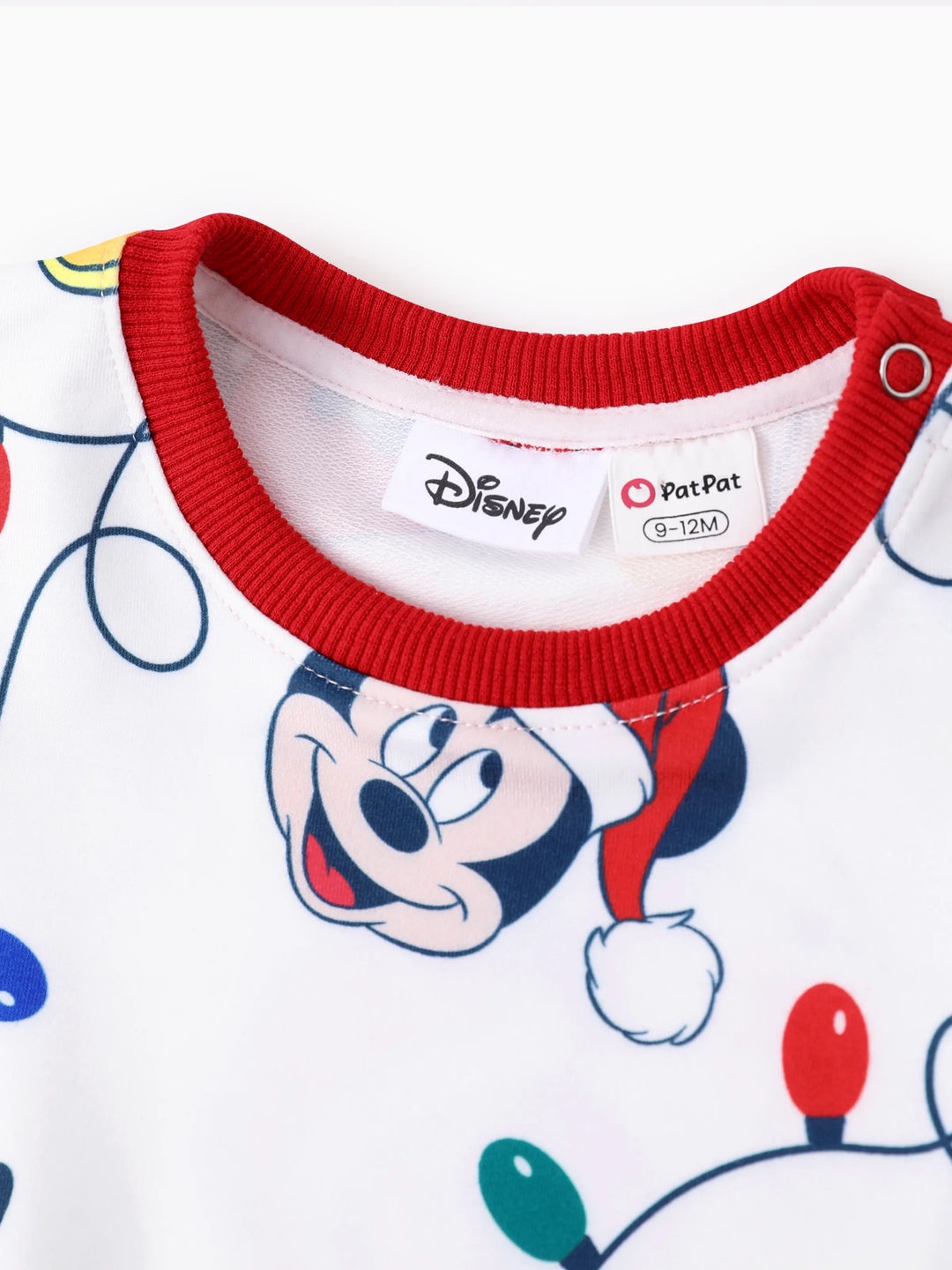 Disney Mickey and Friends Family Matching Christmas Character Allover Hooded Long-sleeve Sweatshirt REDWHITE