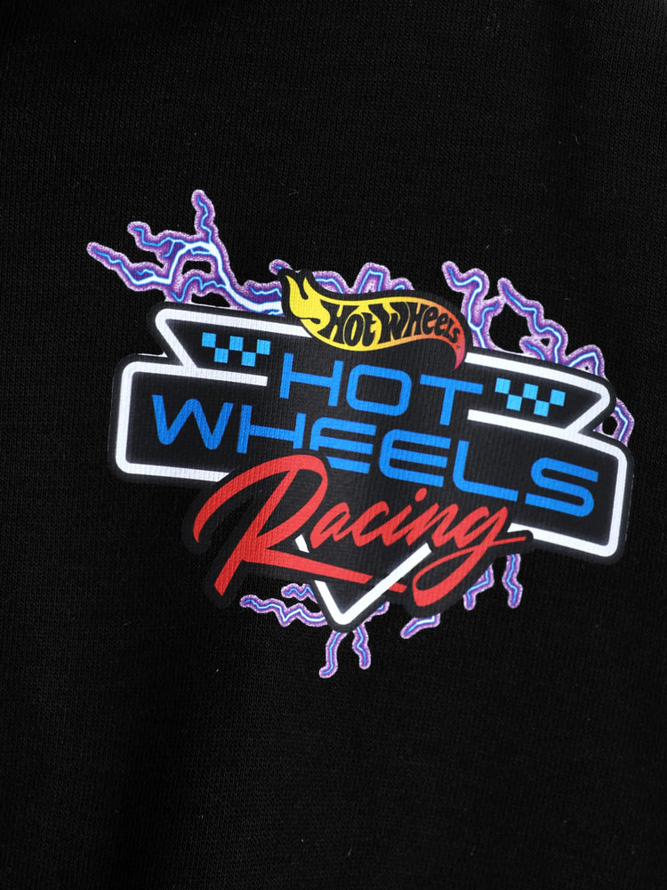 Hot Wheels Toddler/Kid Boy Colorblock Logo Print Long-sleeve Racing Sweatshirt Red