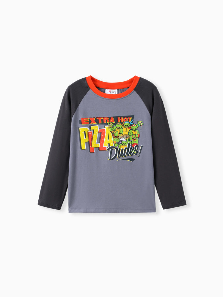 T-shirt 1 pièce en coton imprimé Tortues Ninja pour garçon, gris