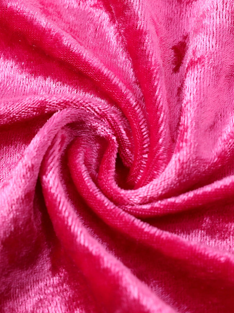 Barbie Kleid Kleinkind / Kind Mädchen 2 Stück Brief besticktes Samt Top und Rock Set roseo