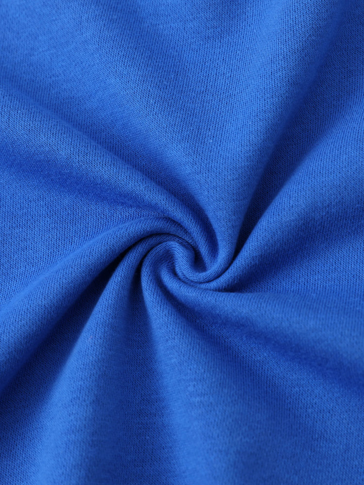 Disney Stitch Kid Boy 1pc Christmas Print Colorblock Long-sleeve Sweatshirt Blue