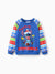 Sudadera de manga larga con estampado navideño de Disney Stitch para niño, color azul, 1 pieza