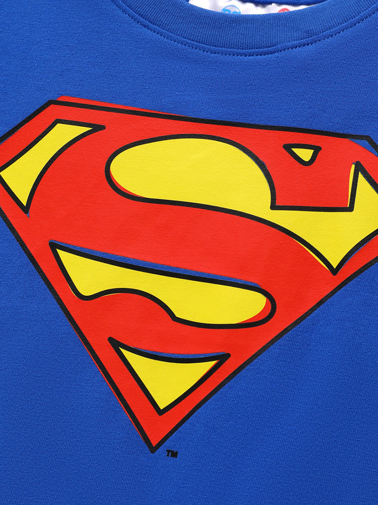 Justice League Toddler Boy Batman/Superman/Wonder Woman/The Flash Cotton Tee Blue