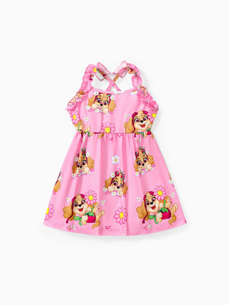 PAW Patrol Toddler Girl Skye Ruffled Sweet Dress Pink