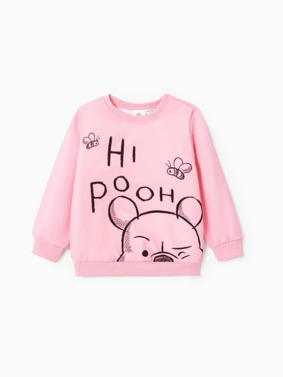 Sweat-shirt à manches longues imprimé Winnie l'ourson pour petite fille de Disney, rose