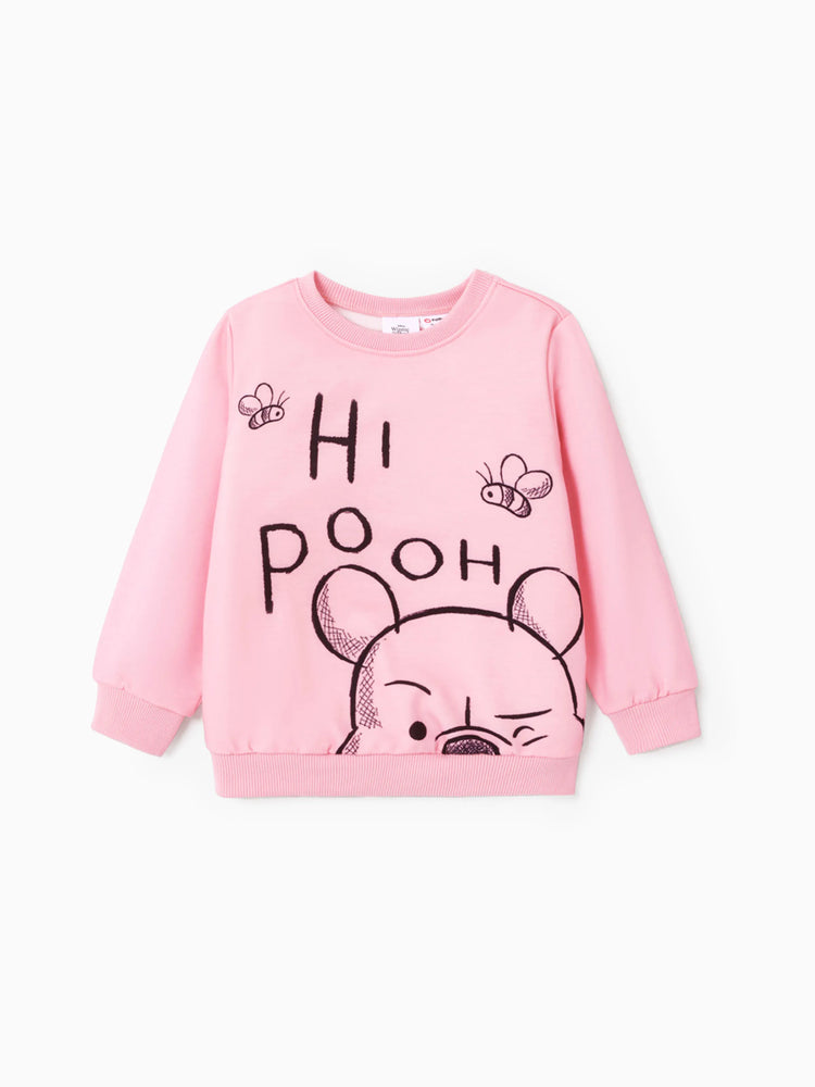 Disney Winnie the Pooh Toddler Girl Character Print Long-sleeve Sweatshirt Pink