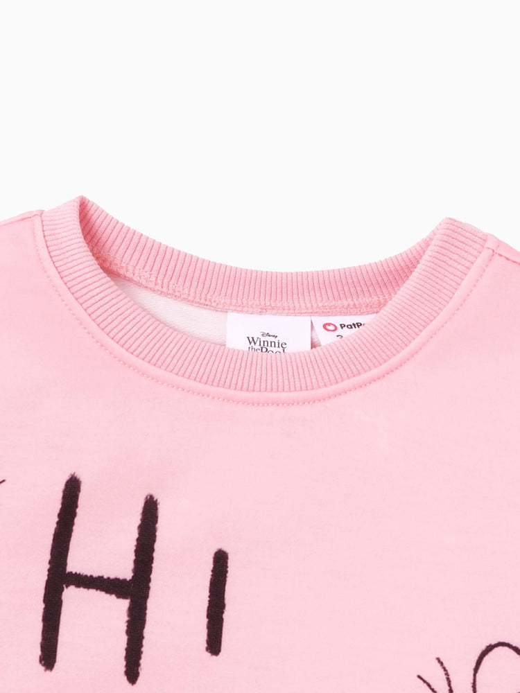 Sweat-shirt à manches longues imprimé Winnie l'ourson pour petite fille de Disney, rose