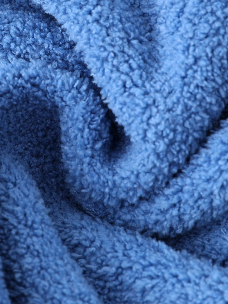 Sweat-shirt à capuche et manches longues en peluche brodée avec motif Stitch de Disney pour garçon, 1 pièce, bleu