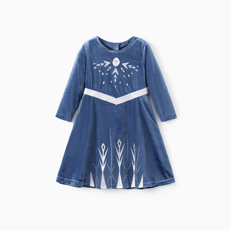 Disney Frozen Mädchen Elsa Samtkleid Königsblau