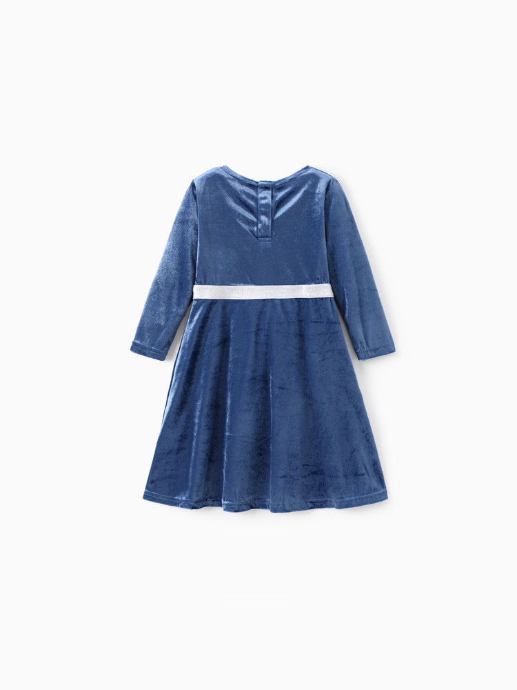 Disney Frozen Mädchen Elsa Samtkleid Königsblau