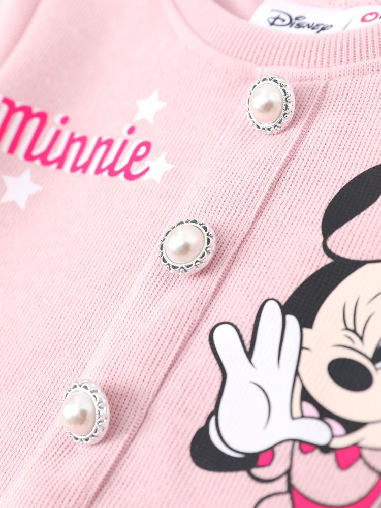 Disney Mickey and Friends Cotton Top And Tweed Skirt Set Pink