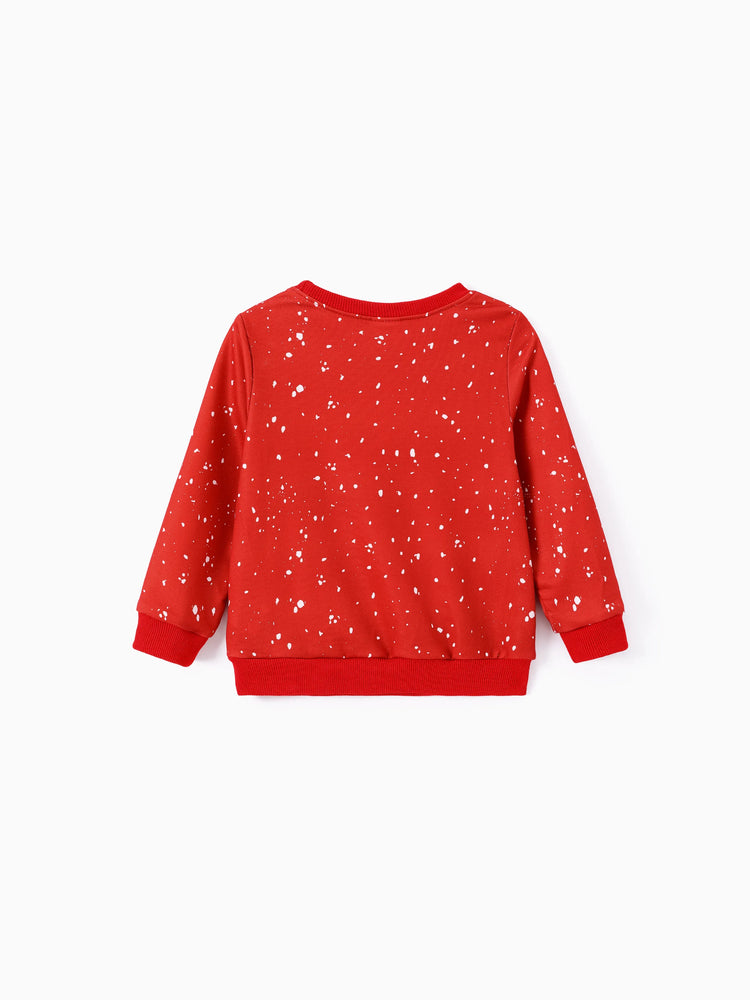 Haut/sweat à capuche de Noël pour petite fille
 Rouge