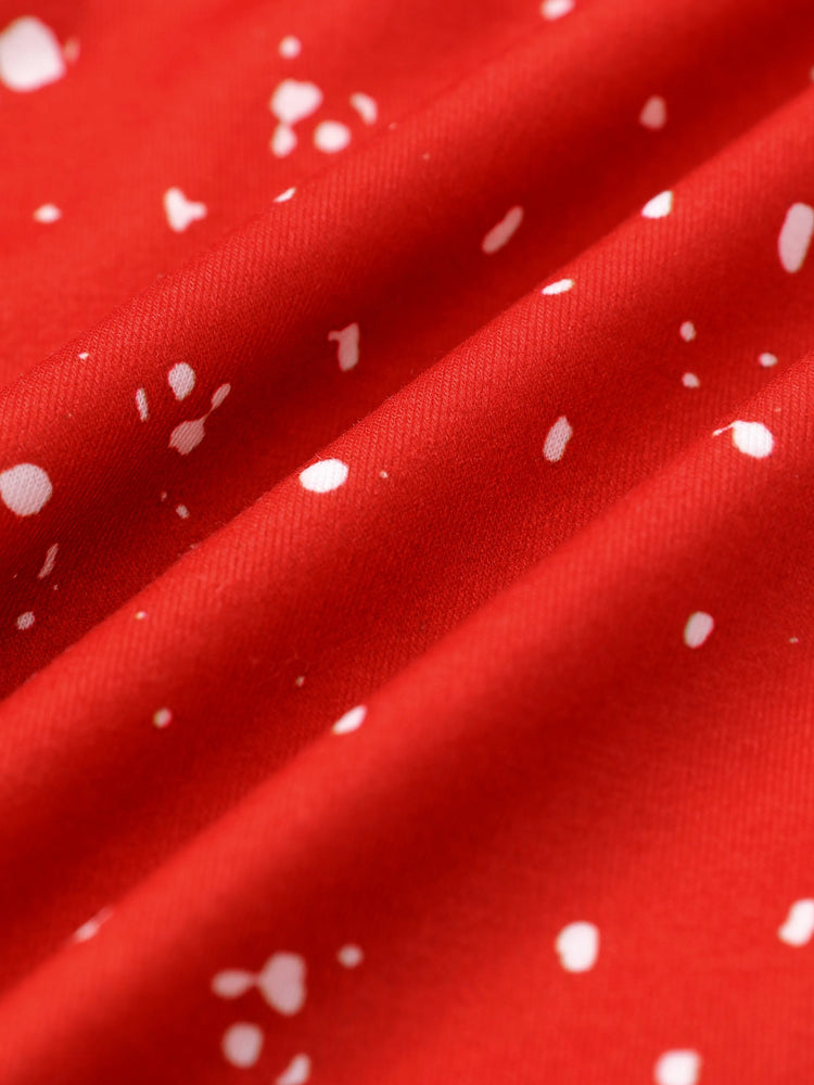 Haut/sweat à capuche de Noël pour petite fille
 Rouge