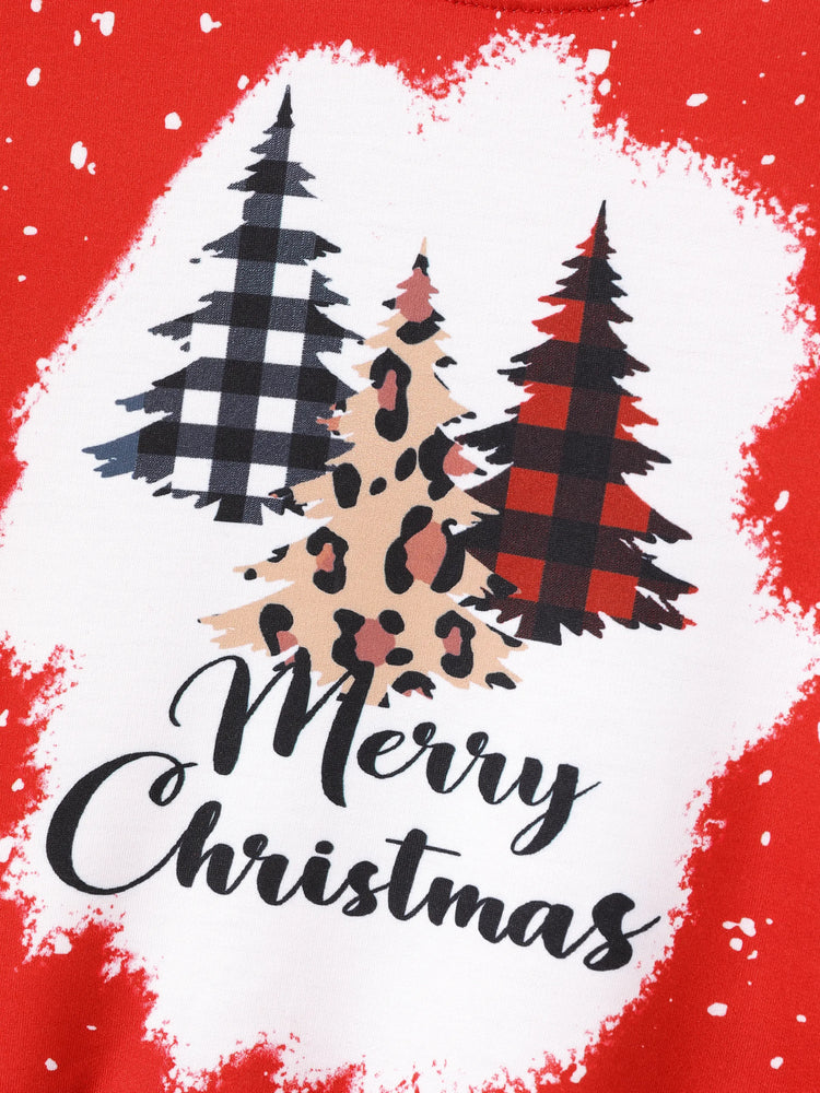 Haut/sweat à capuche de Noël pour petite fille
 Rouge