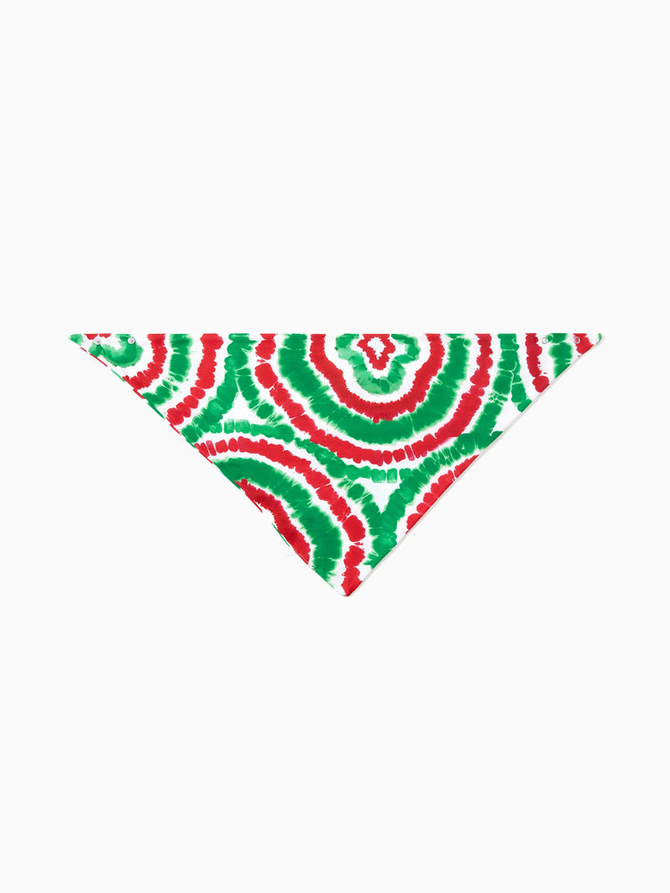 Ensemble pyjama de Noël familial rouge et vert motif bonhomme en pain d'épices tie-dye avec chaussettes de Noël multicolores