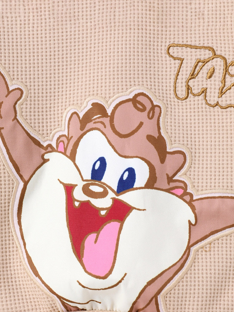 Looney Tunes Baby Boy/Girl 2pcs Character Embroidered Long-sleeve Knitted Top And Pants Set Brown