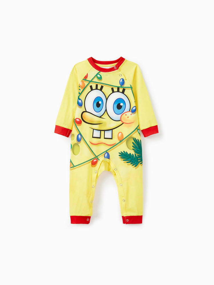 Ensemble pyjama imprimé Bob l'éponge de Noël pour toute la famille avec chaussettes de Noël 