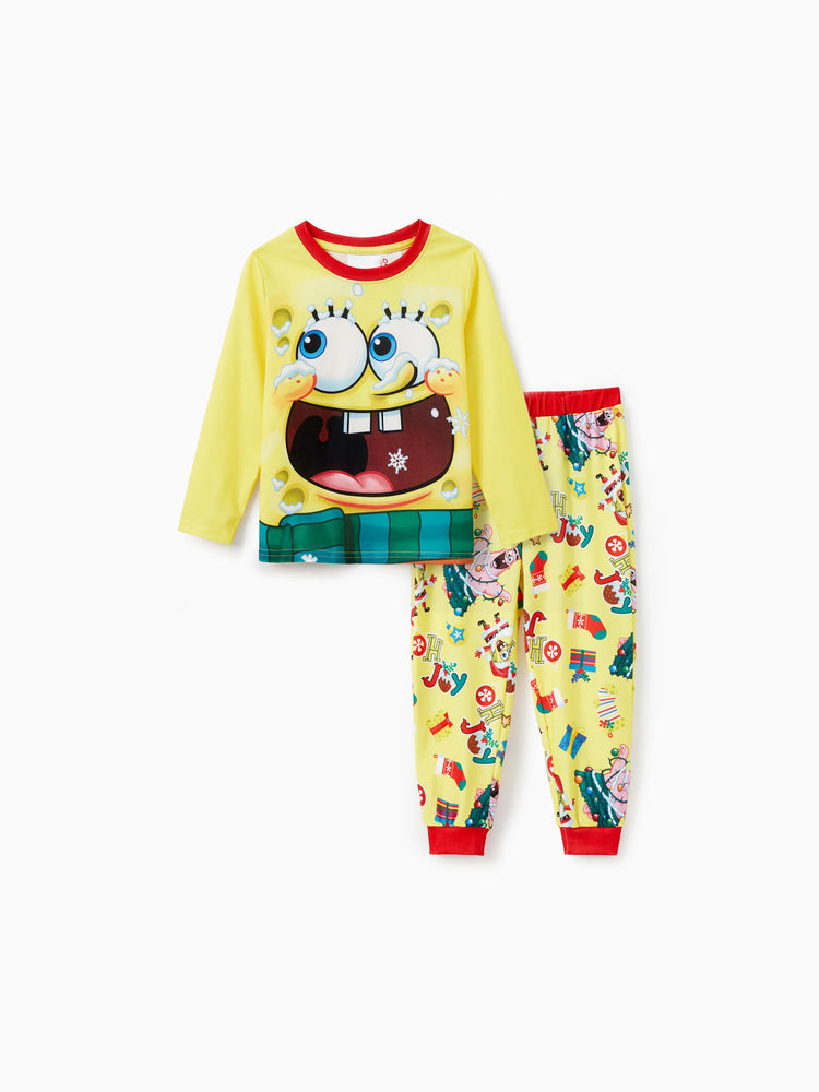 Ensemble pyjama imprimé Bob l'éponge de Noël pour toute la famille avec chaussettes de Noël 