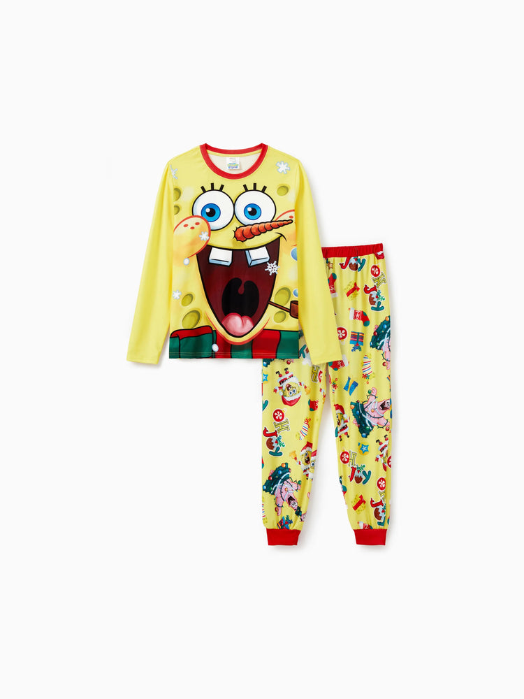 Ensemble pyjama imprimé Bob l'éponge de Noël pour toute la famille avec chaussettes de Noël 