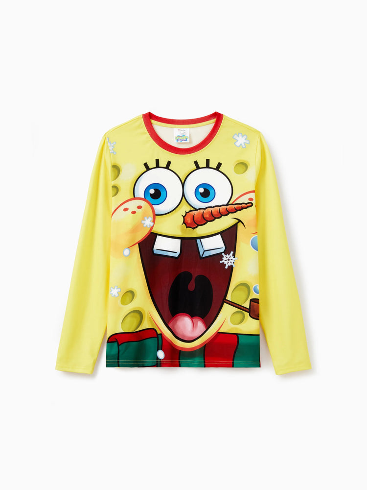 Ensemble pyjama imprimé Bob l'éponge de Noël pour toute la famille avec chaussettes de Noël 