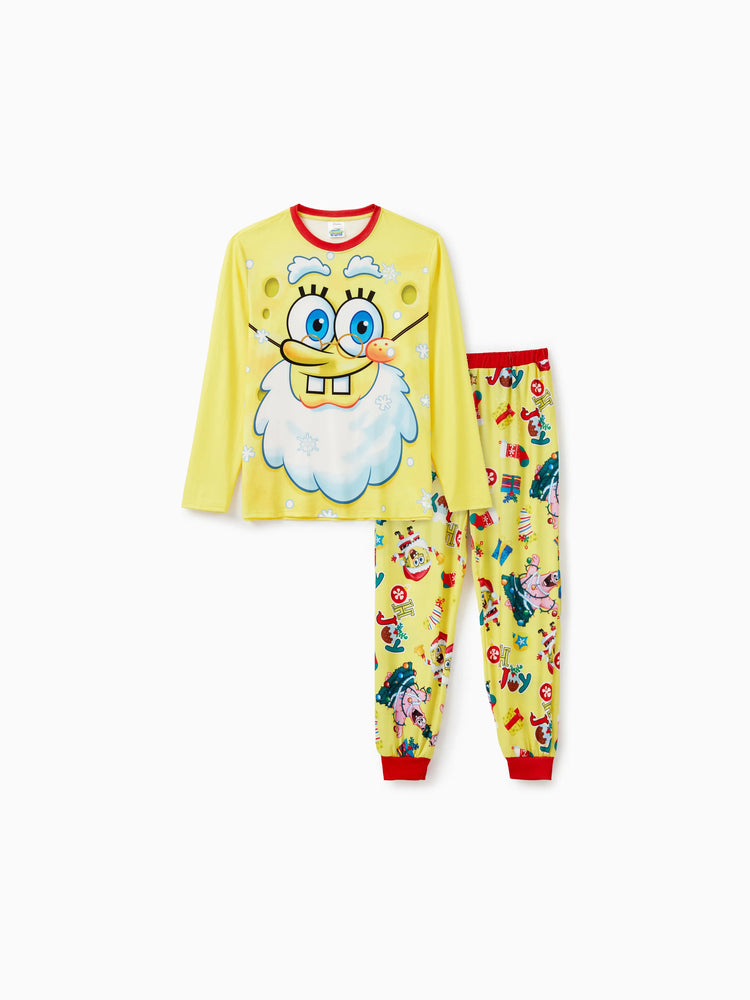 Ensemble pyjama imprimé Bob l'éponge de Noël pour toute la famille avec chaussettes de Noël 
