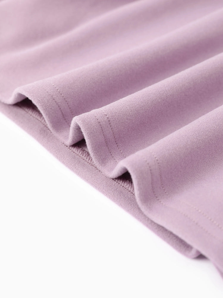 Ensemble 2 pièces pour fille, t-shirt à col roulé à volants et pantalon évasé, violet