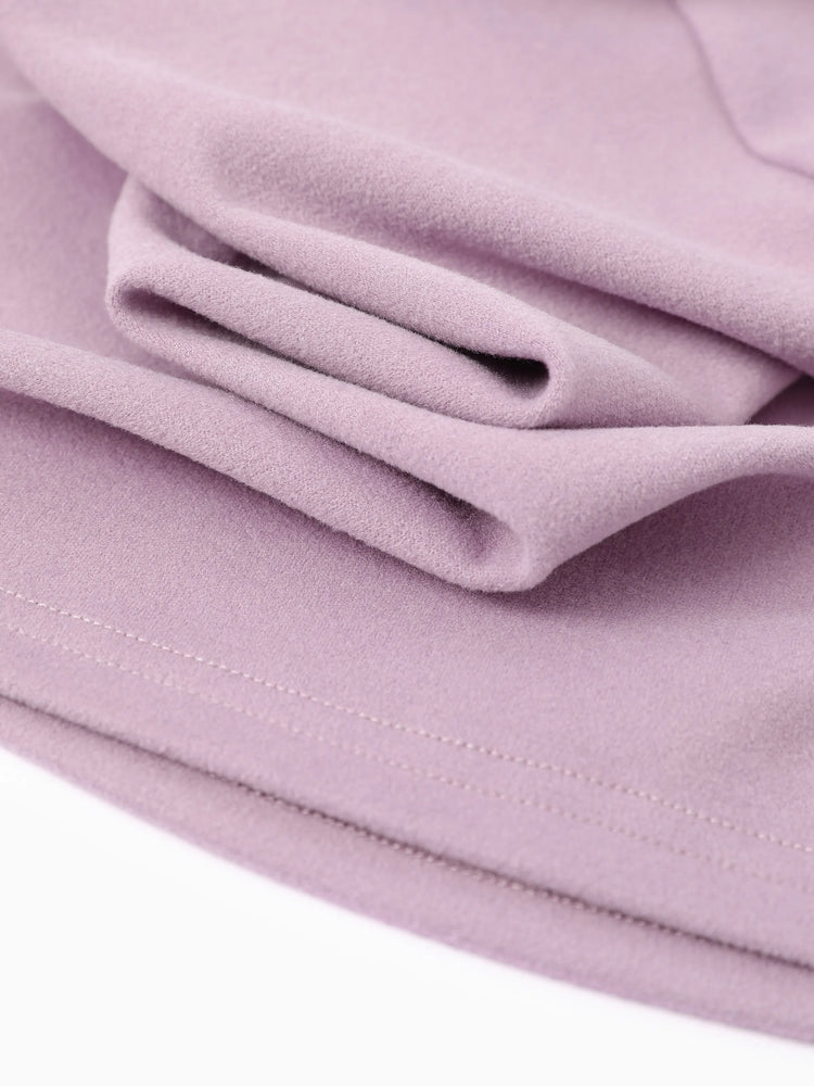 Ensemble 2 pièces pour fille, t-shirt à col roulé à volants et pantalon évasé, violet