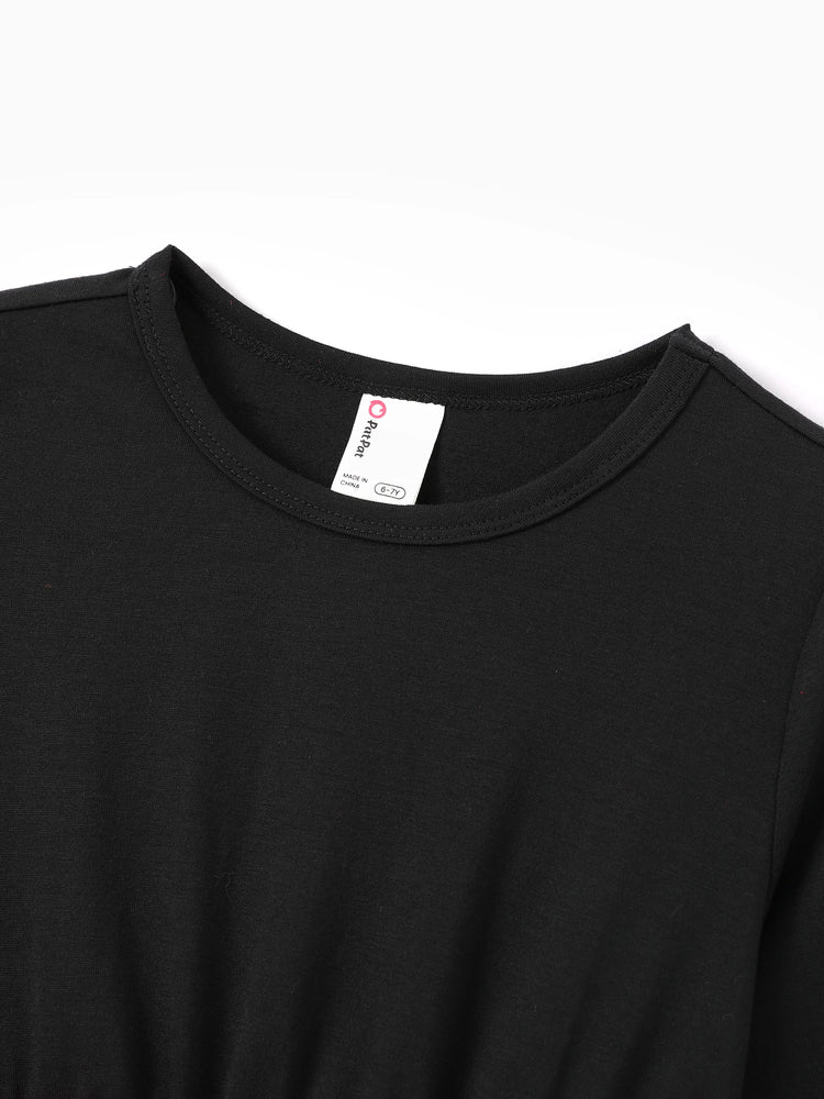 Robe de Noël pour fille avec ceinture noire