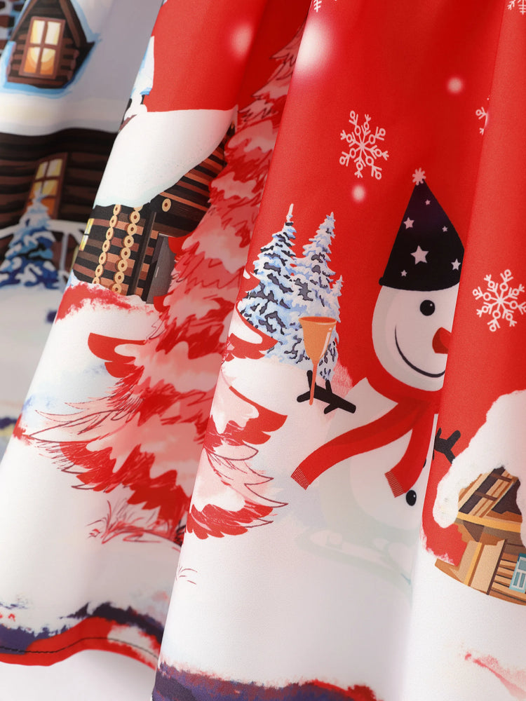 Robe de Noël pour fille avec ceinture noire