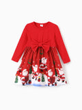 Toddler Girl Hyper-Tactile 3D Design Christmas Dress Red