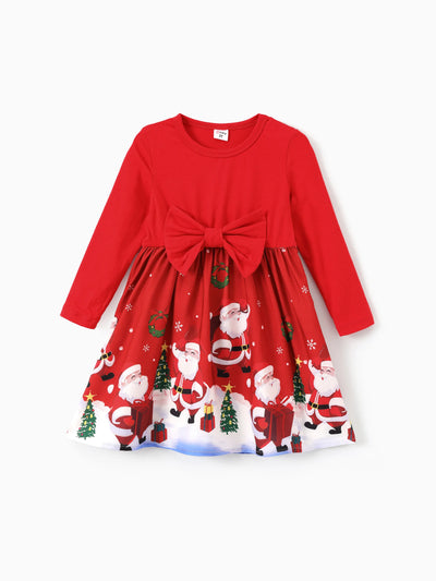 Robe de Noël hyper-tactile 3D pour petite fille, rouge