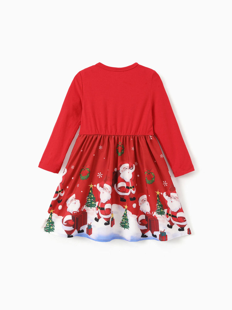 Toddler Girl Hyper-Tactile 3D Design Christmas Dress Red