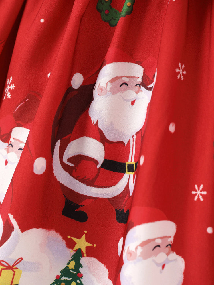 Toddler Girl Hyper-Tactile 3D Design Christmas Dress Red
