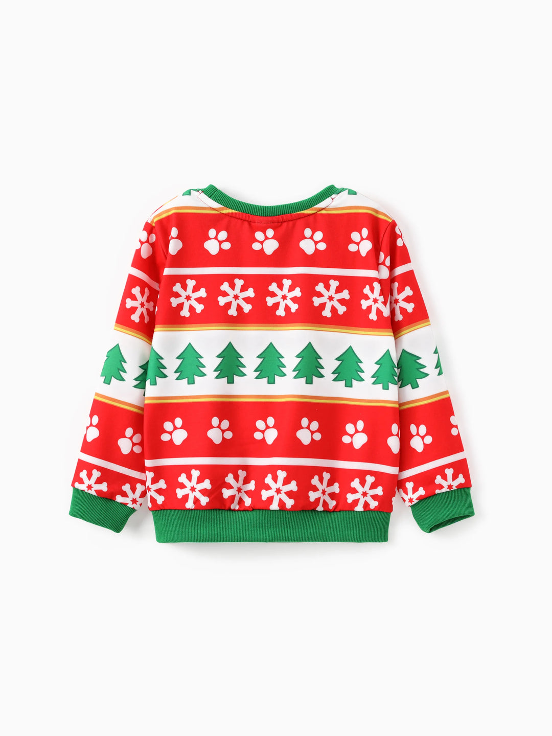 PAW Patrol Family passende Weihnachtsjagd und Skye mit Weihnachtsmannmütze Schneeflockenmuster Sweatshirt  rot