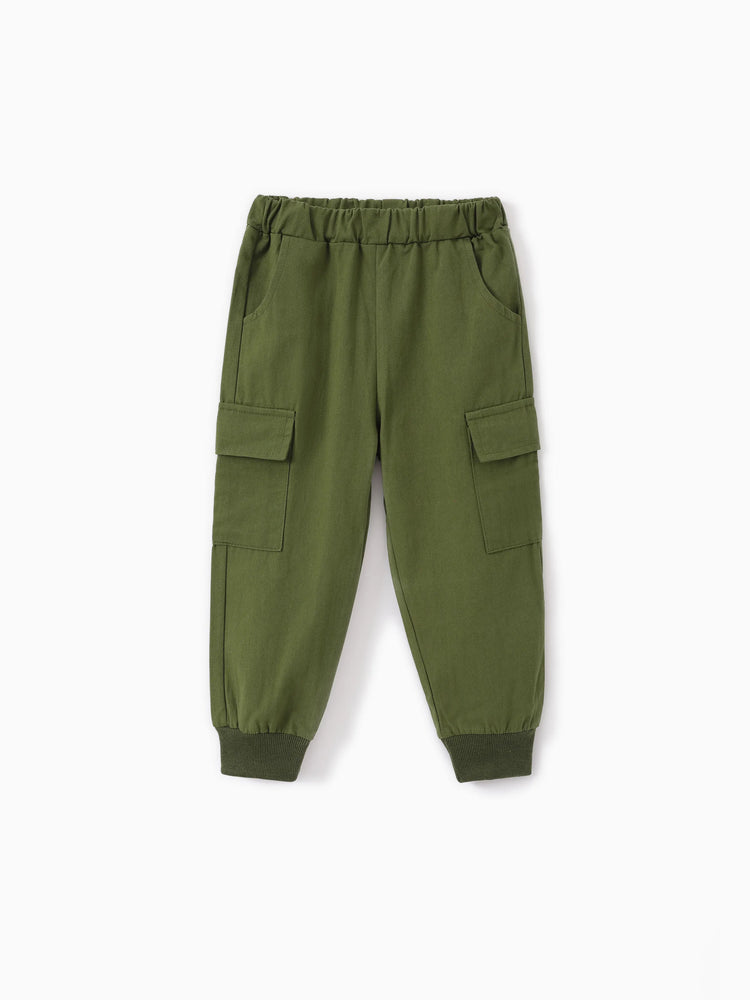 Ensemble 2 pièces avec poches plaquées et motif animal pour tout-petit garçon, gris