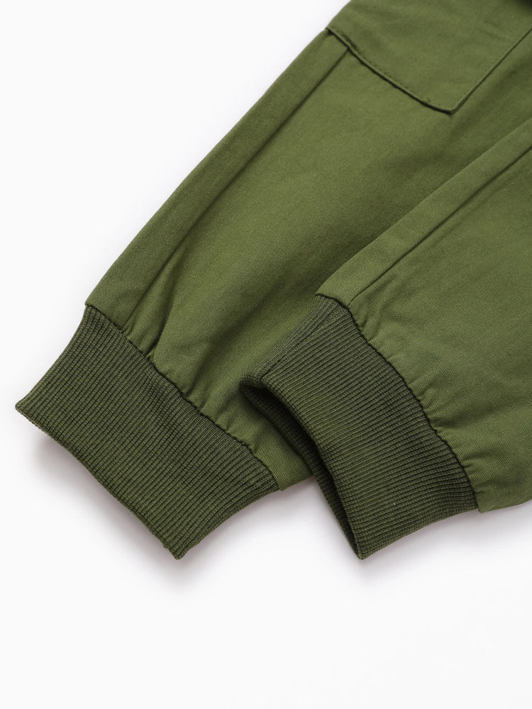 Ensemble 2 pièces avec poches plaquées et motif animal pour tout-petit garçon, gris