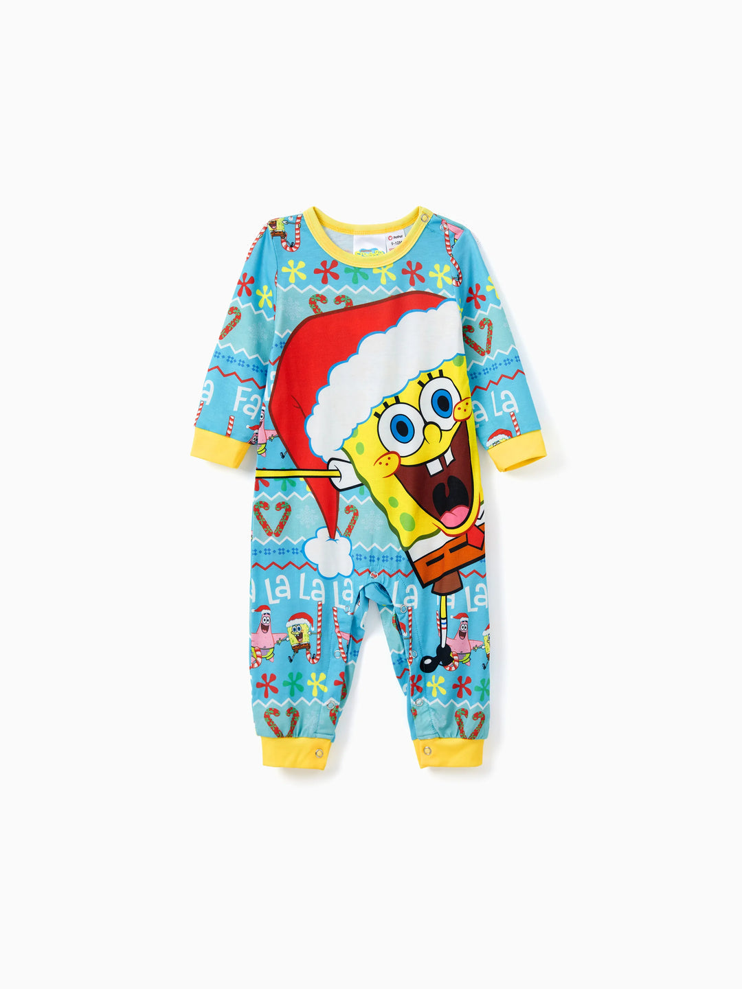 SpongeBob SquarePants Family matching Christmas Print Pajamas Sets with Christmas Socks
