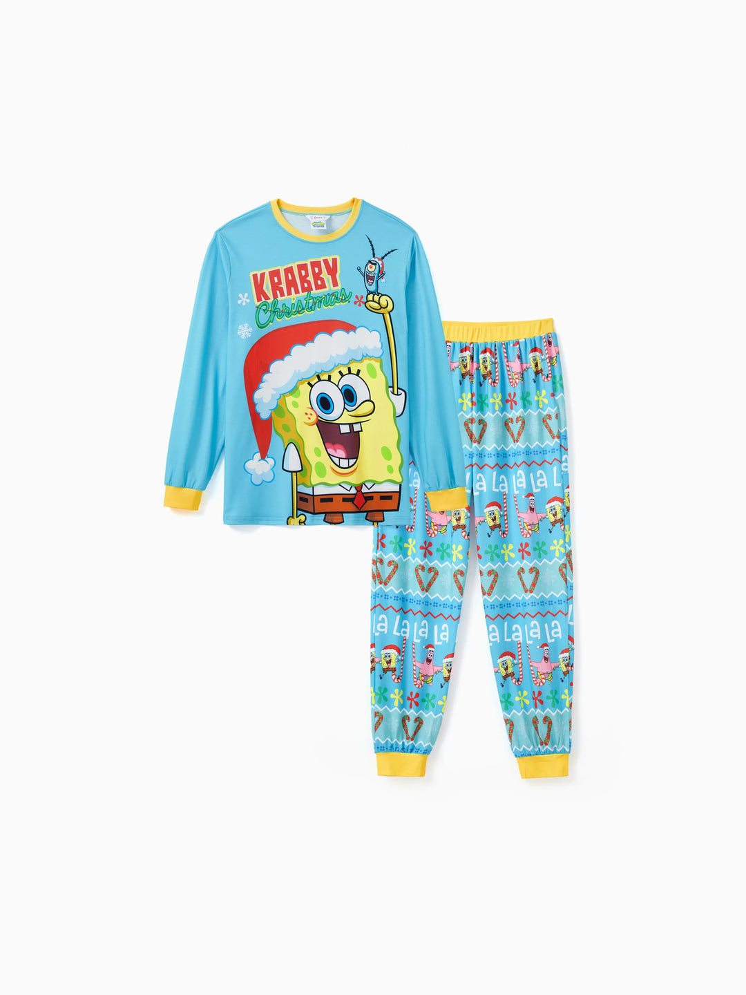 SpongeBob SquarePants Family matching Christmas Print Pajamas Sets with Christmas Socks