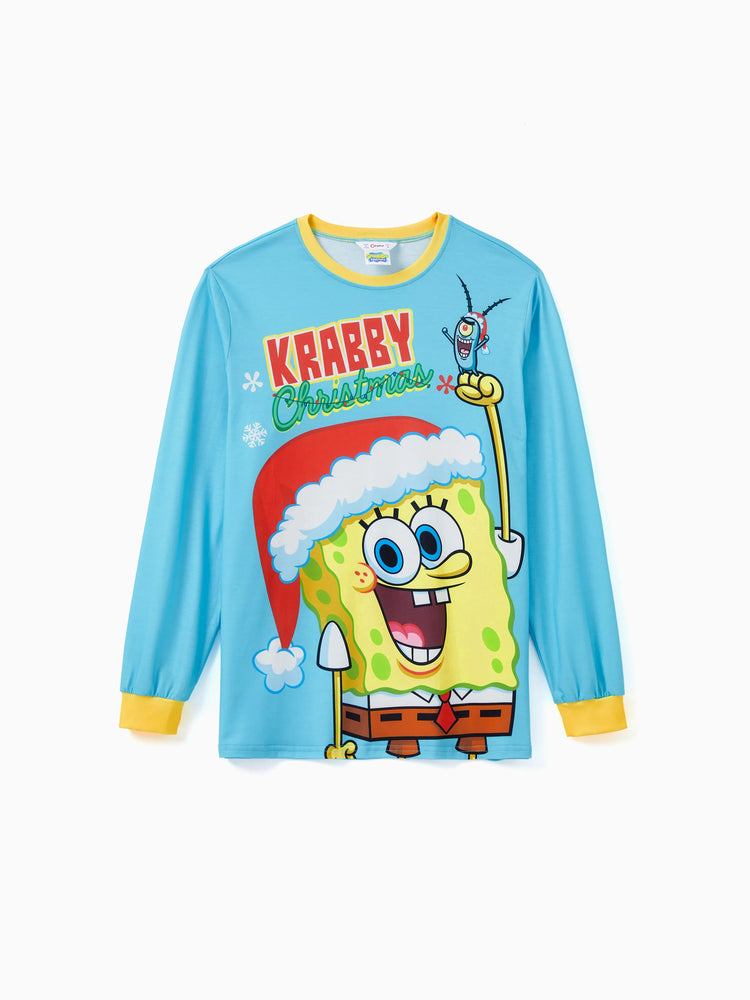 SpongeBob Schwammkopf Familienpassender Weihnachtsdruck Schlafanzug-Sets mit Weihnachtssocken