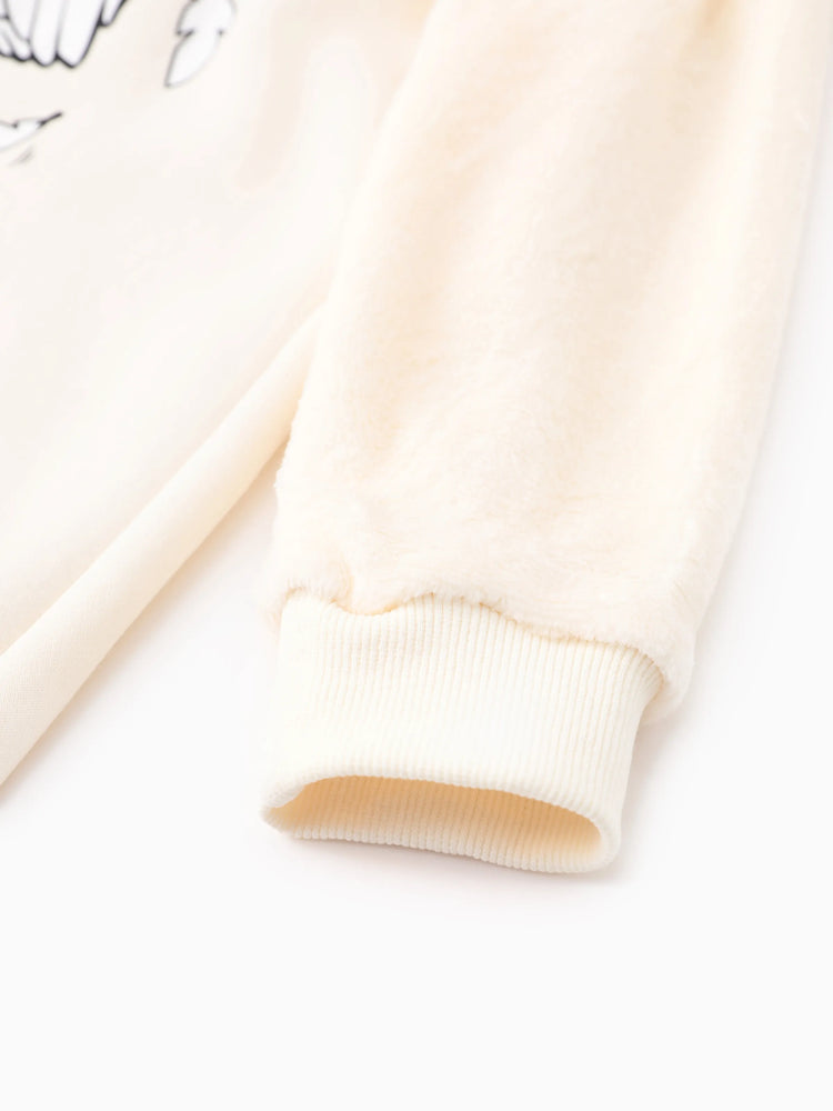 Harry Potter Kid Girl 1pc Owl 3D Envelop Plush Long-sleeve Hooded Dress 
 Apricot