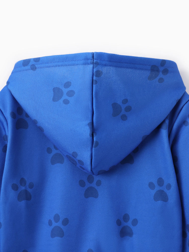 Veste à capuche Pat'Patrouille pour tout-petit garçon, 1 pièce, motif patte de Chase, bleu