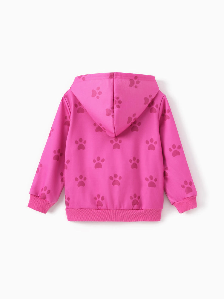 Veste à capuche à motif patte de Skye pour petite fille, 1 pièce, Pat' Patrouille, Roseo