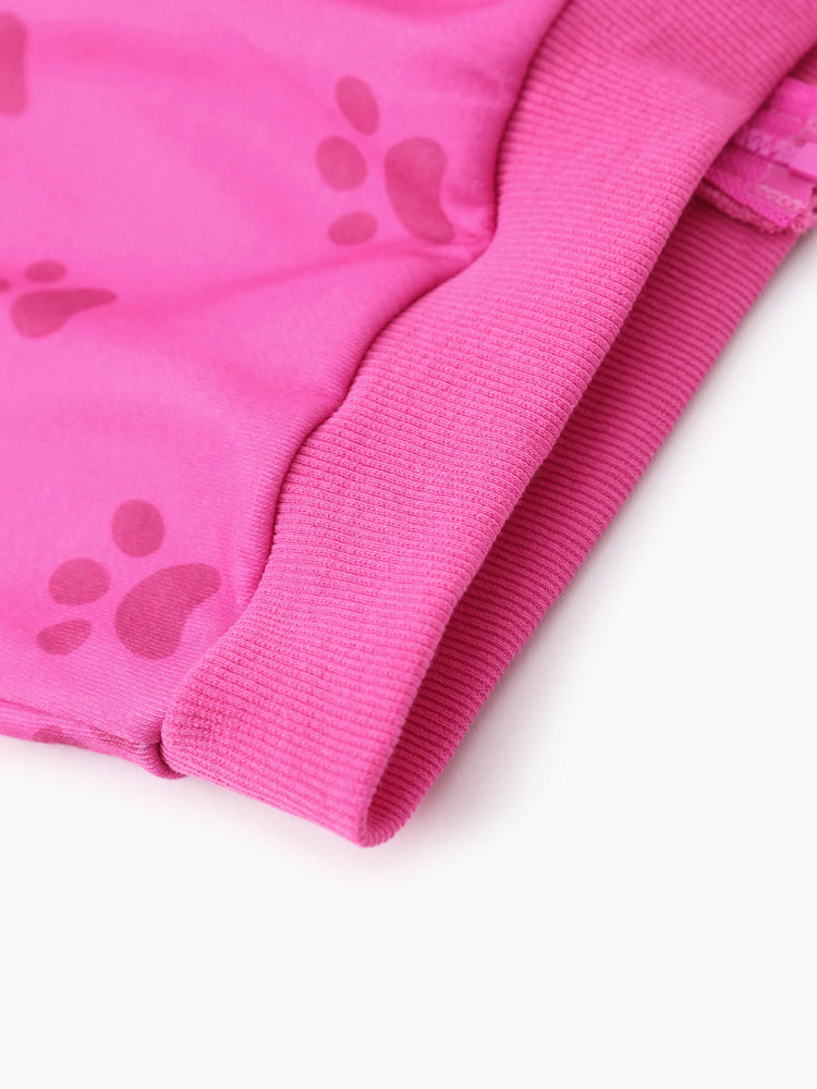 Veste à capuche à motif patte de Skye pour petite fille, 1 pièce, Pat' Patrouille, Roseo