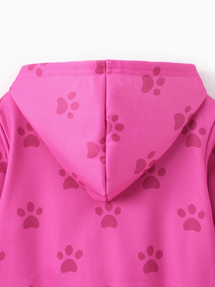 Veste à capuche à motif patte de Skye pour petite fille, 1 pièce, Pat' Patrouille, Roseo