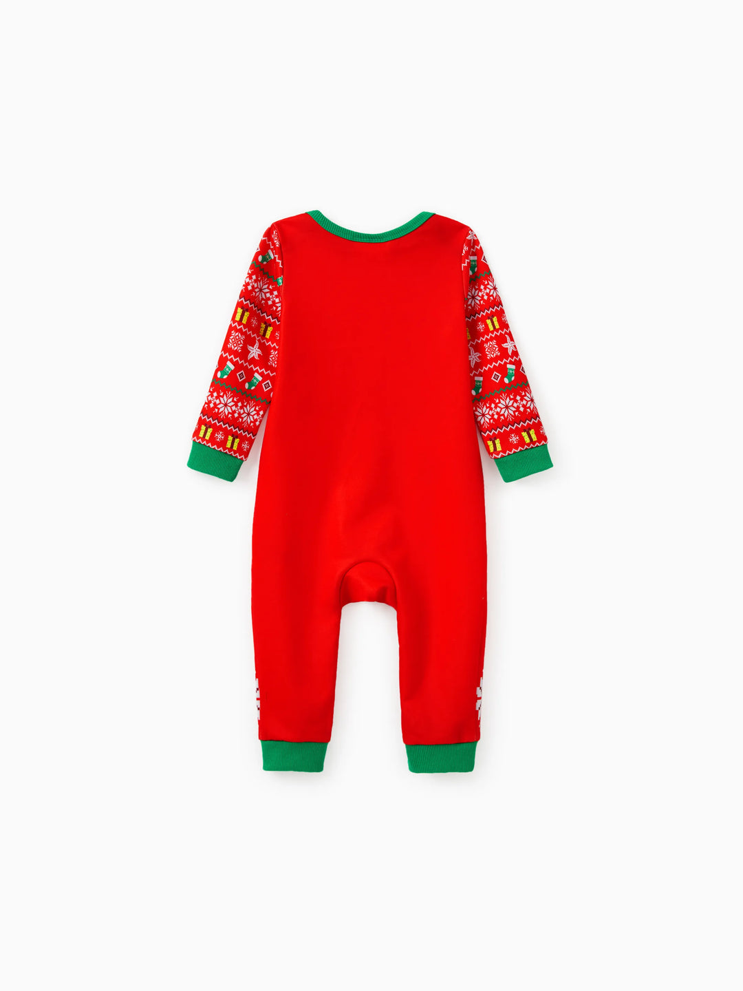 SpongeBob SquarePants Family matching 1pc Christmas Pattern Long-sleeve Sweatshirt/Jumpsuit 
 Red