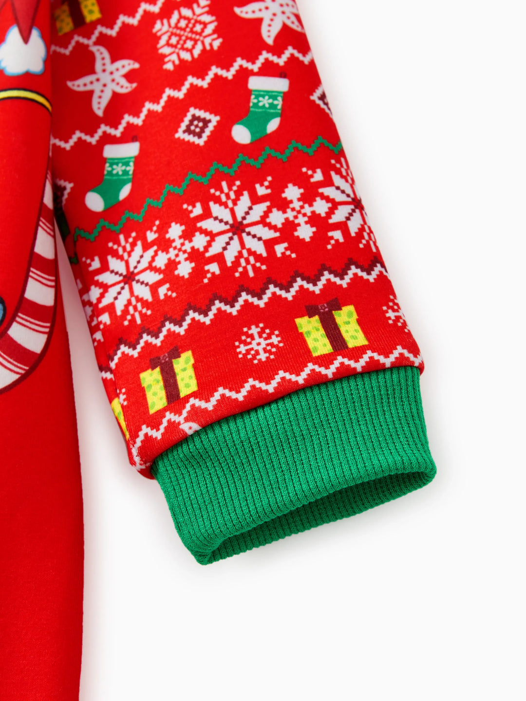 SpongeBob SquarePants Family matching 1pc Christmas Pattern Long-sleeve Sweatshirt/Jumpsuit 
 Red